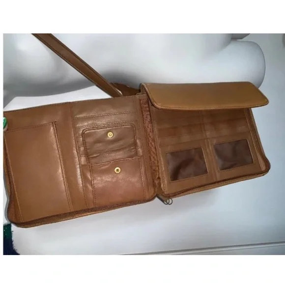 TIGNANELLO Brown Leather Crossbody Shoulder Purse - Picture 4 of 8